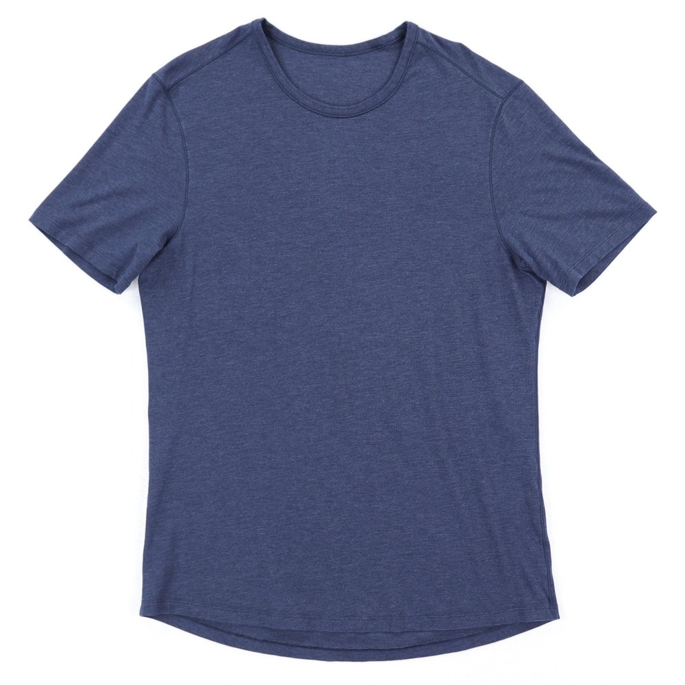 Lululemon 5 Year Basic Tee Mens Medium Blue Crew Neck Soft Stretch